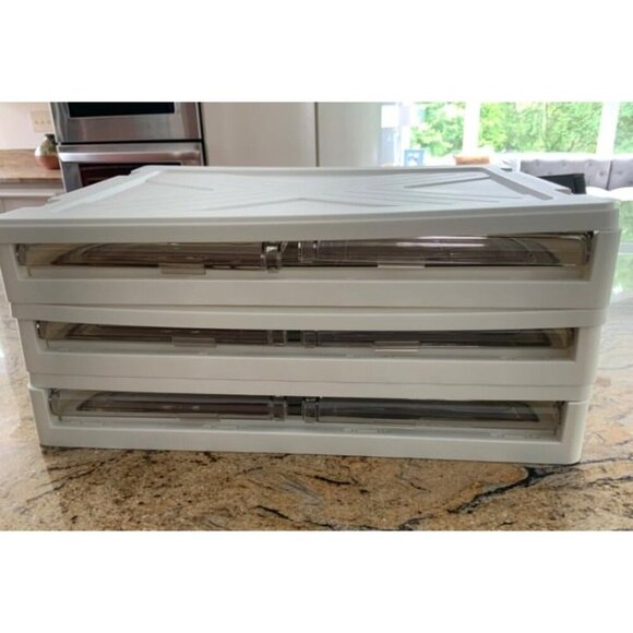 New Clear Storage Bin with Lid 3 Pack Stackable & Sturdy Plastic Bins for Storag - Picture 4 of 6